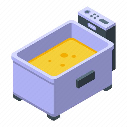 Cooking, deep, fryer, isometric icon - Download on Iconfinder