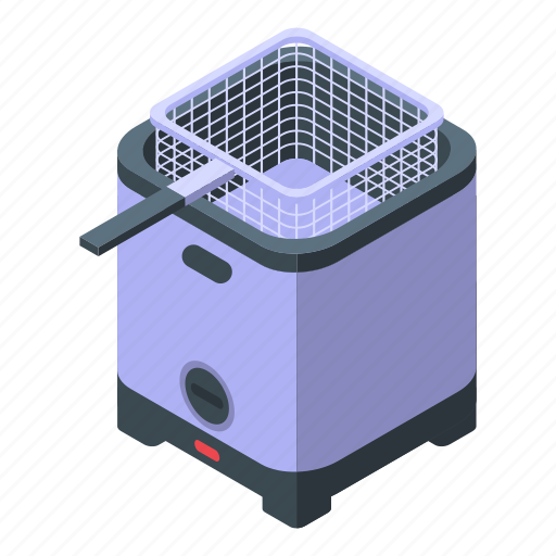 Oil, deep, fryer, isometric icon - Download on Iconfinder