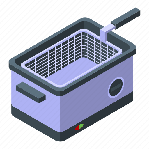 Electric, deep, fryer, isometric icon - Download on Iconfinder