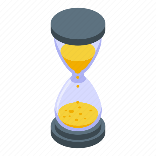 Sand, clock, isometric icon - Download on Iconfinder