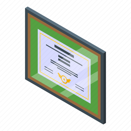 Academic, degree, isometric icon - Download on Iconfinder