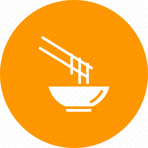 Bowl, chinese, eat, noodles, chopsticks, restaurant, hygge icon - Download on Iconfinder