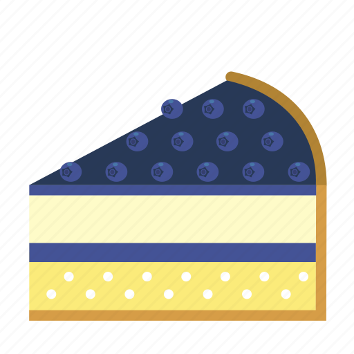Bakery, blueberry, cake piece, cake slices, dessert, food, sweets icon - Download on Iconfinder