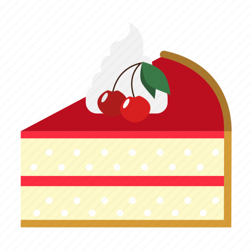 Bakery, cake slice, cherry, dessert, food, pie, sweets icon - Download on Iconfinder