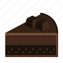 bakery, cake, cake piece, chocolate, dark, food, sweets