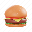 hamburger, burger, cheeseburger, junk food, fastfood, meal, delicious 