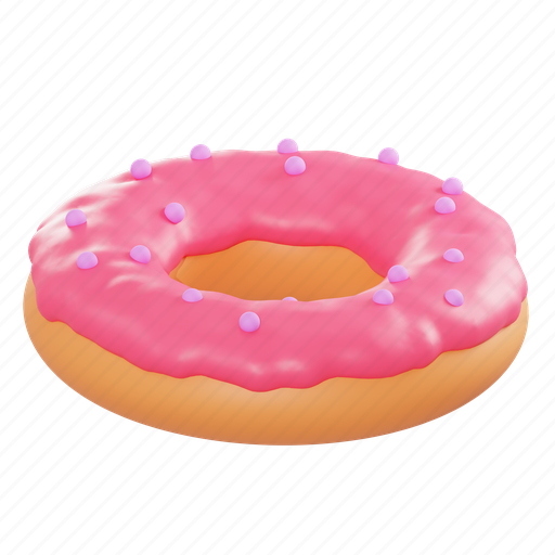 Donut, sweet, cream, sugar, dessert, cake, delicious 3D illustration - Download on Iconfinder