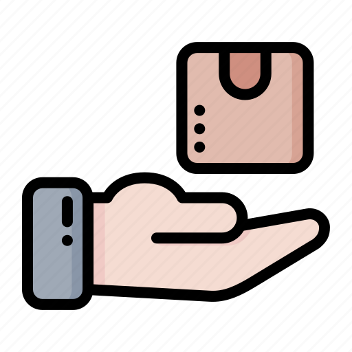 Box, delivery, hand, hands, pack icon - Download on Iconfinder