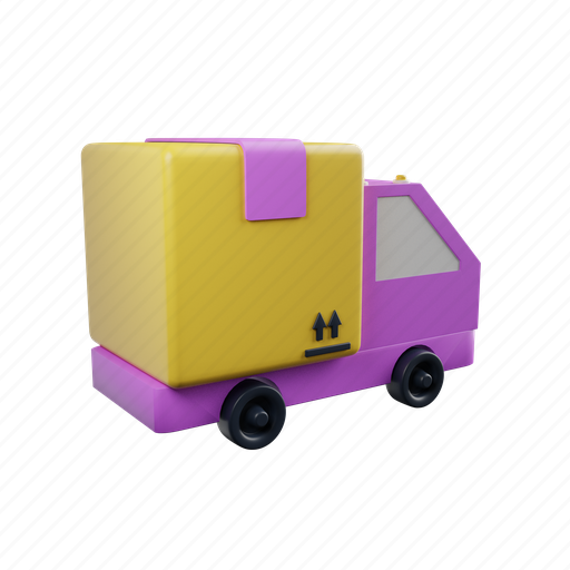 Delivery, truck, service, shipping, courier, transport, package 3D illustration - Download on Iconfinder