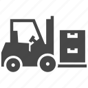 fork truck, forklift, logistics, warehouse