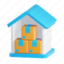 warehouse, delivery, business, shipment, package, box, product, house 