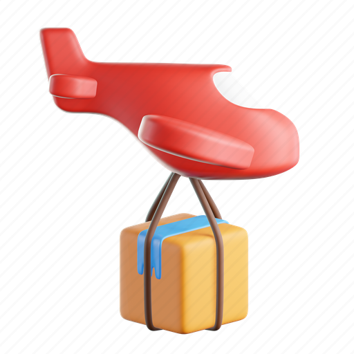 Flight, delivery, business, shipment, package, plane, box 3D illustration - Download on Iconfinder