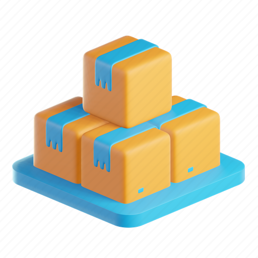 Storage, delivery, business, shipment, package, pallete 3D illustration - Download on Iconfinder