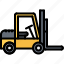 box, courier, delivery, forklift, parcel, warehouse 