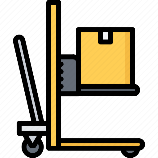 Box, courier, delivery, parcel, stacker, warehouse icon - Download on Iconfinder