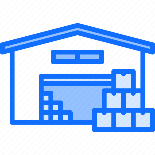 Box, building, courier, delivery, parcel, warehouse icon - Download on Iconfinder