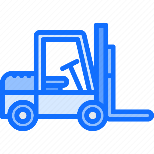Box, courier, delivery, forklift, parcel, warehouse icon - Download on Iconfinder