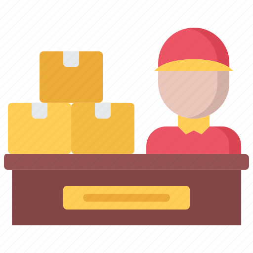 Box, courier, delivery, parcel, table, warehouse icon - Download on Iconfinder