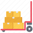 box, cart, courier, delivery, parcel, trolley, warehouse