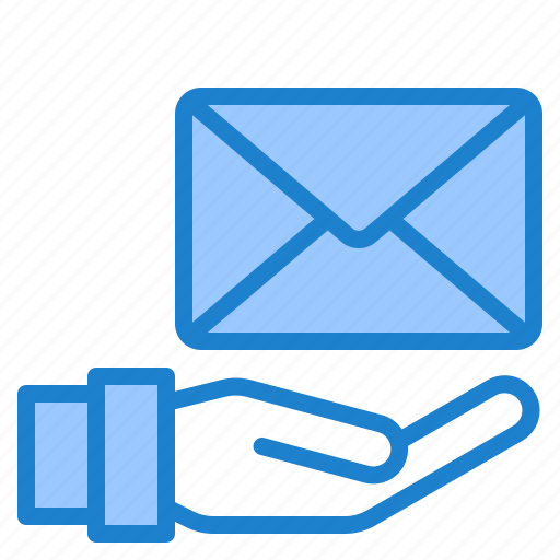 Email, envelope, hand, mail, message icon - Download on Iconfinder