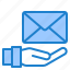 email, envelope, hand, mail, message 
