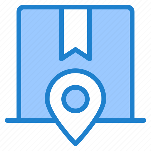 Box, delivery, location, pinhold, shipping icon - Download on Iconfinder