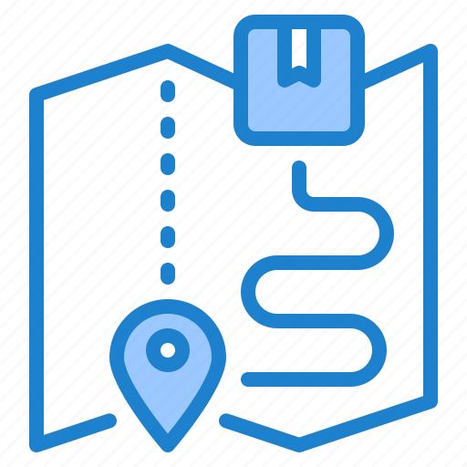 Box, location, logistic, map, shipping icon - Download on Iconfinder