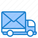email, envelope, mail, message, truck