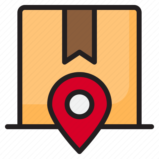 Box, delivery, location, pinhold, shipping icon - Download on Iconfinder