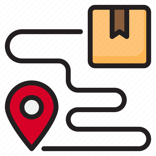 Box, delivery, location, pin, shipping icon - Download on Iconfinder