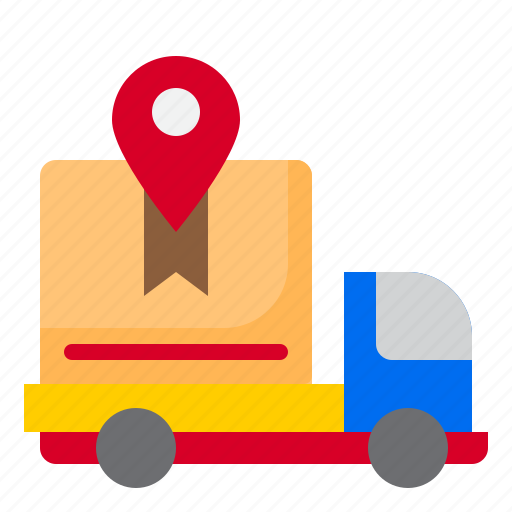 Delivery, location, logistic, shipping, truck icon - Download on Iconfinder