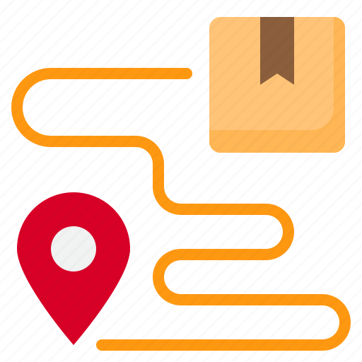 Box, delivery, location, pin, shipping icon - Download on Iconfinder