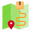 box, location, logistic, map, shipping 