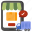 mobile parcel, mobile package, online package, mobile cargo delivery, phone parcel 