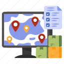 parcel location, parcel tracking, package location, package direction, geolocation