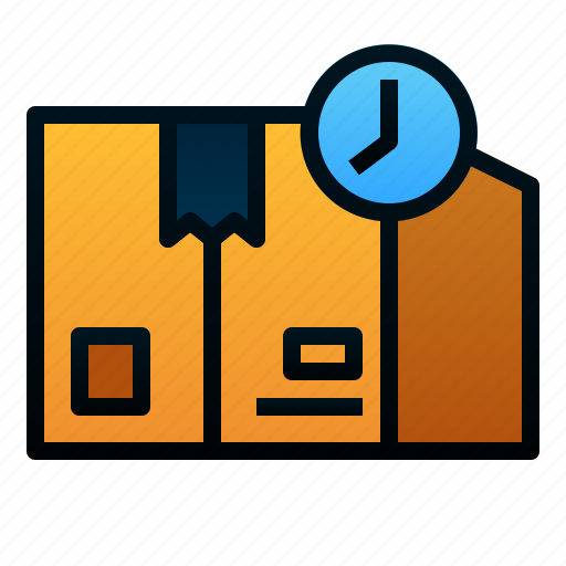 Box, delivery, logistic, package, shipping, time, waiting icon - Download on Iconfinder