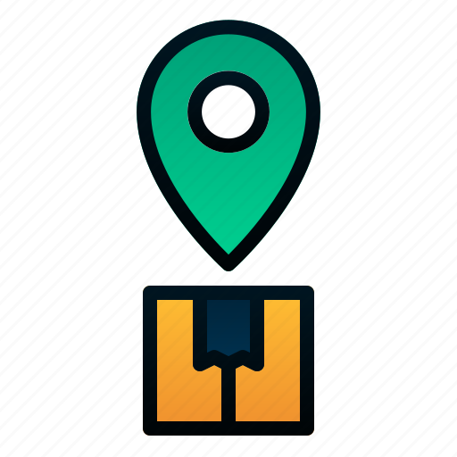 Box, delivery, location, logistic, package, pin, shipping icon - Download on Iconfinder