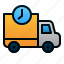 delivery, logistic, package, shipping, time, transportation, truck 
