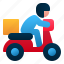 delivery, delivery man, logistic, man, motorcycle, package, transportation 