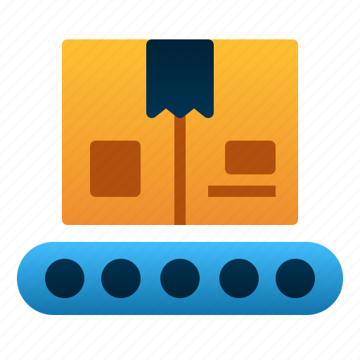 Cardboard, conveyor, delivery, logistic, package, shipping icon - Download on Iconfinder