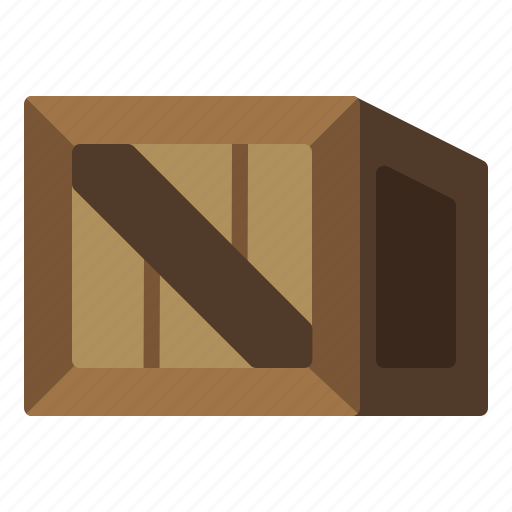 Box, delivery, logistic, package, shipping, wood, wooden icon - Download on Iconfinder