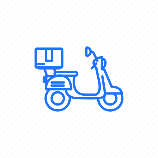 Delivery, motorbike, motorcycle, parcel, transport icon - Download on Iconfinder