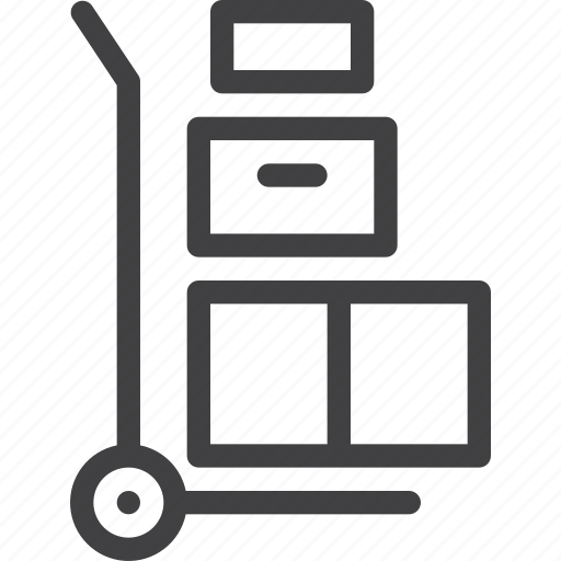 Delivery, hand, package, parcel, trolley icon - Download on Iconfinder