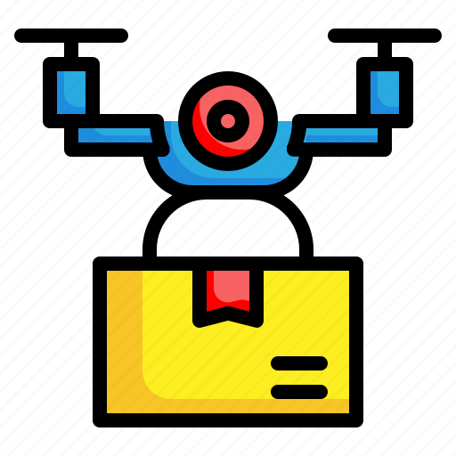 Drone, delivery, box, shipping, package, cargo, logistic icon - Download on Iconfinder