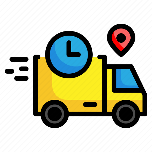 Truck, delivery, shipping, logistic, cargo, parcel, gps icon - Download on Iconfinder