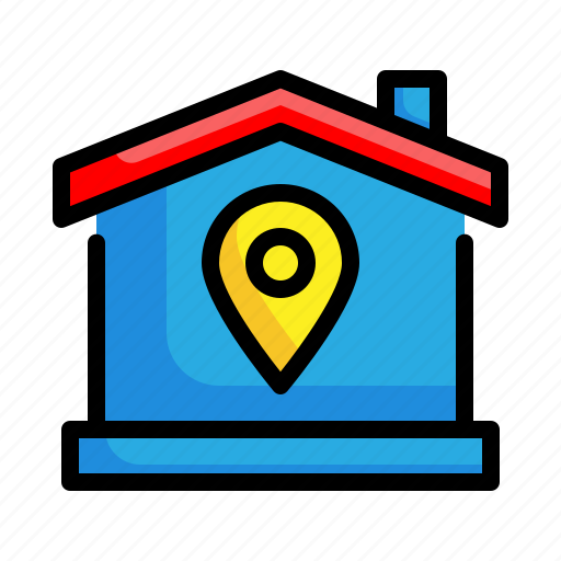 Home, location, pin, gps, map, navigation, direction icon - Download on Iconfinder