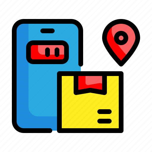 Mobile, box, gps, tracking, location, delivery icon - Download on Iconfinder