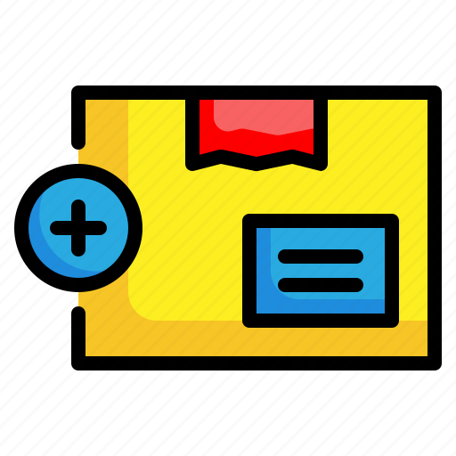 Box, plus, add, package, gift, parcel, product icon - Download on Iconfinder