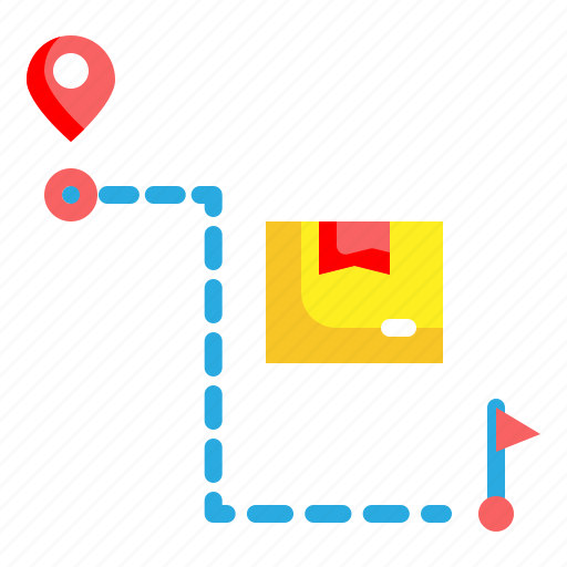 Tracking, location, delivery, pin, box, gps, package icon - Download on Iconfinder