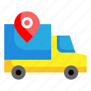 truck, delivery, shipping, transport, logistic, location, navigation